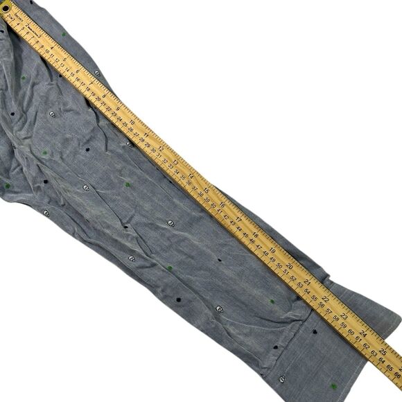 Visconti Black Button Up Shirt Polka Dots Skull Multicolored Size 2XL Flip Cuff - Picture 7 of 11